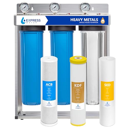Express water 3-stage heavy metal water filtration system, stainless...