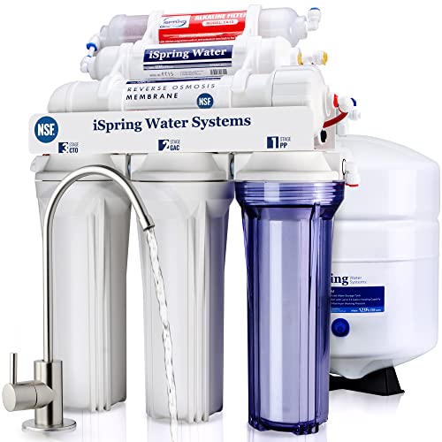 Ispring rcc7ak, nsf certified 75 gpd, alkaline 6-stage reverse osmosis...